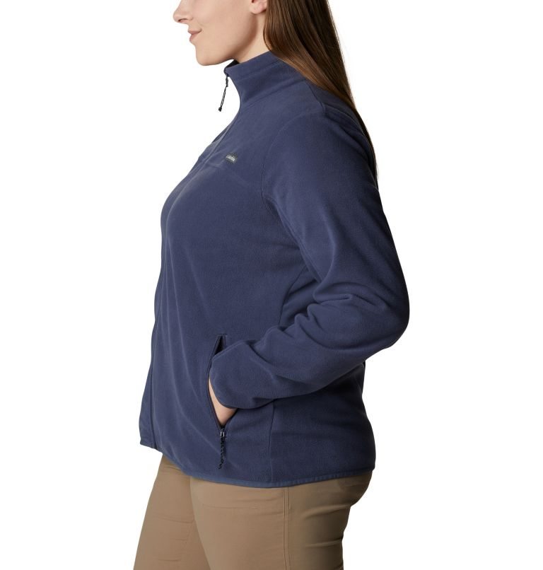 Women's Columbia Ali Peak Full Zip Fleece Jackets Navy | Plus Size CA-P01A6